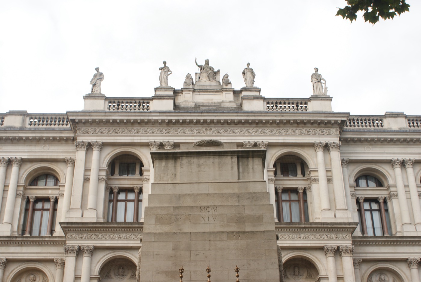The grand Victorian facade of the Foreign and Commonwealth Office on Whitehall in London.