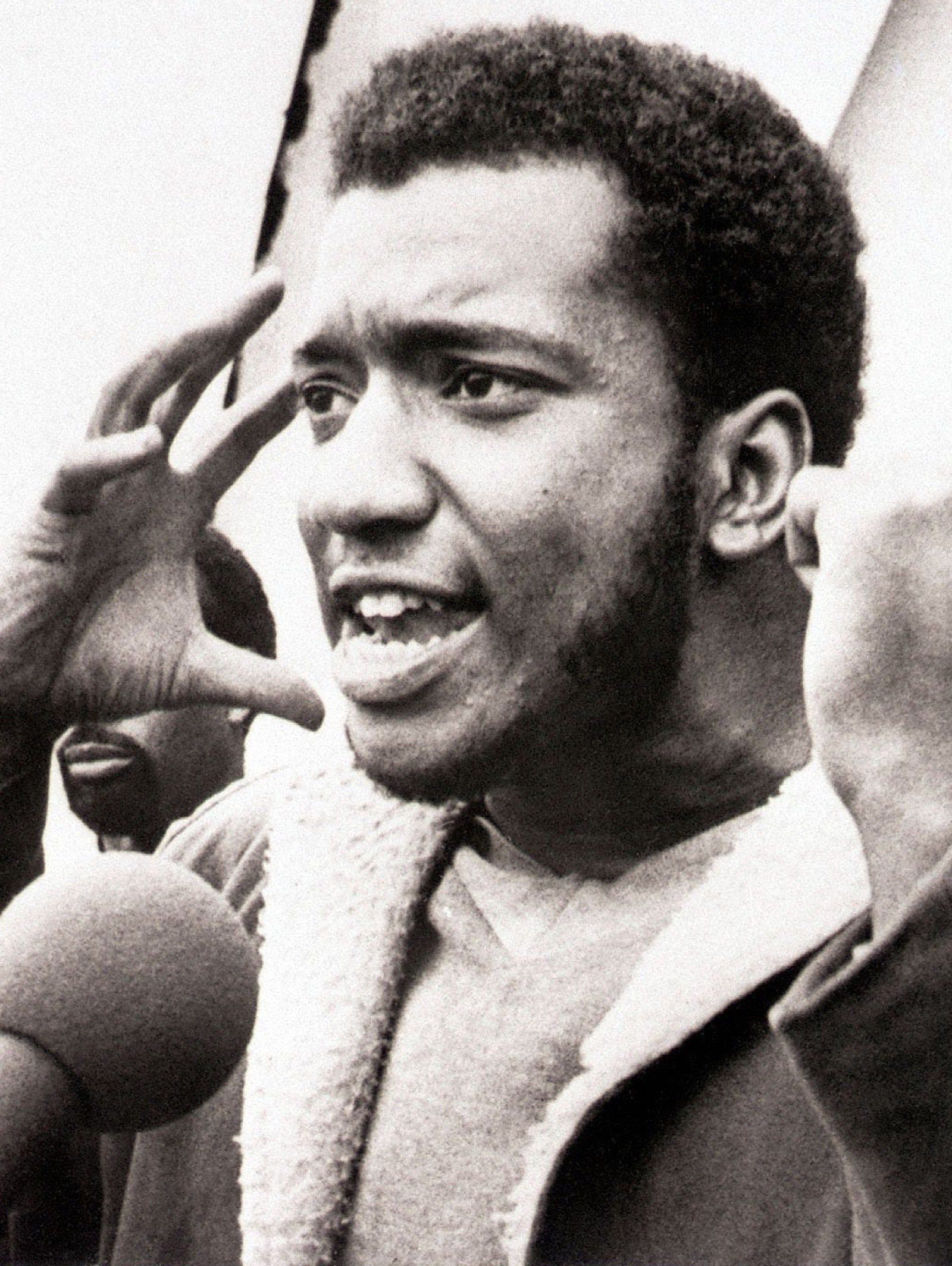 Fred Hampton speaking at a rally in Grant Park, Chicago, September 1969.
