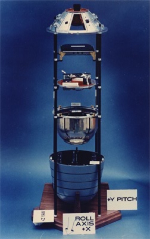 A Corona film-return capsule, the re-entry vehicle that carried film back from orbit.