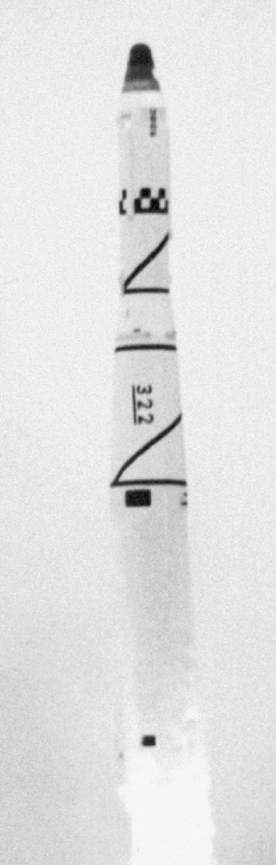 A Thor-Agena rocket launching a Discoverer satellite, the cover for the secret Corona program.
