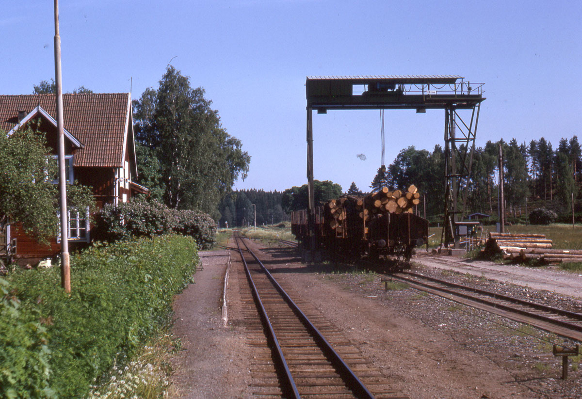 The small railway station in the village of Knutby, Sweden.