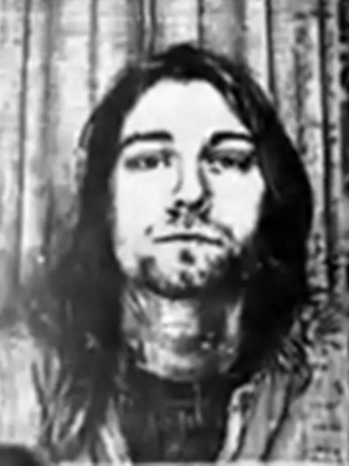 A photograph of Kurt Cobain.