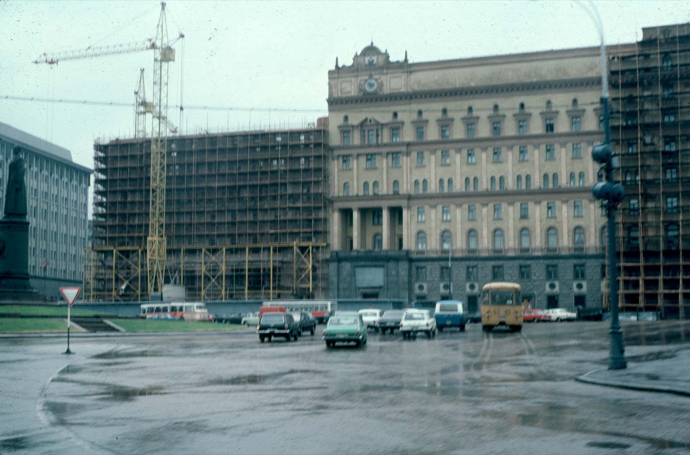The Lubyanka building in Moscow in 1983, the imposing headquarters of the KGB.