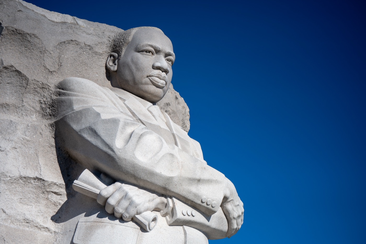 The Martin Luther King Jr. Memorial in Washington, D.C., the Stone of Hope carved with King's likeness.