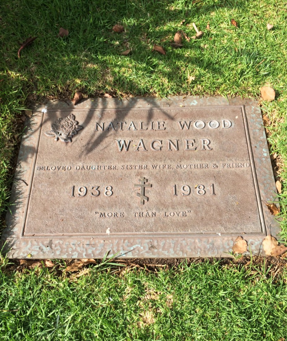 Natalie Wood's grave at Westwood Village Memorial Park in Los Angeles.