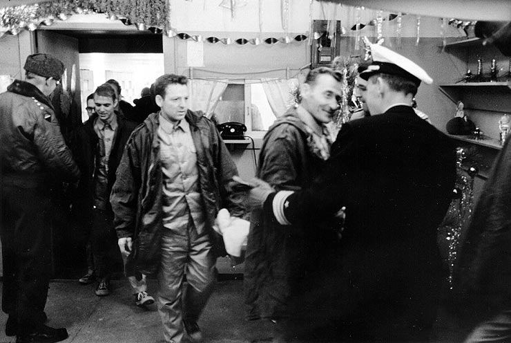 Members of the USS Pueblo crew after their release from North Korean captivity in December 1968.