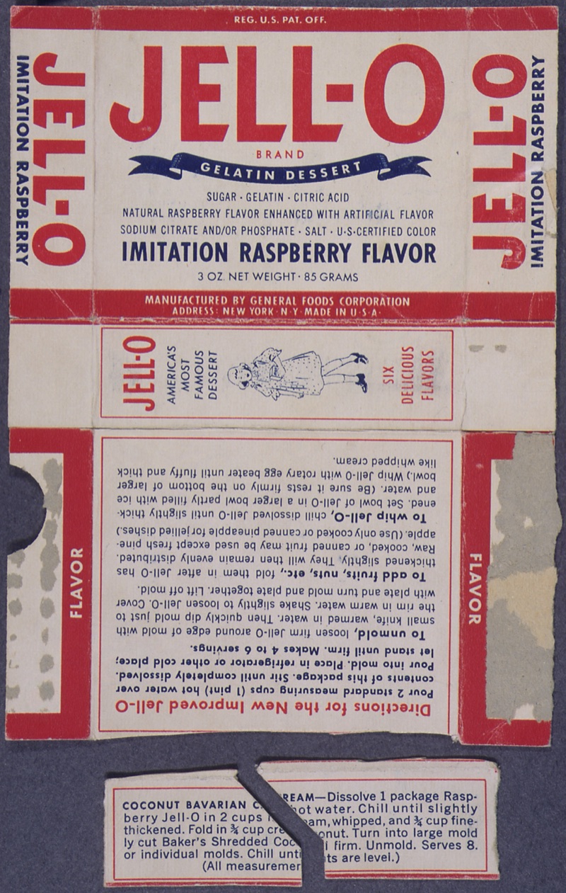The Jell-O box used as a recognition signal, an exhibit in the Rosenberg espionage trial.