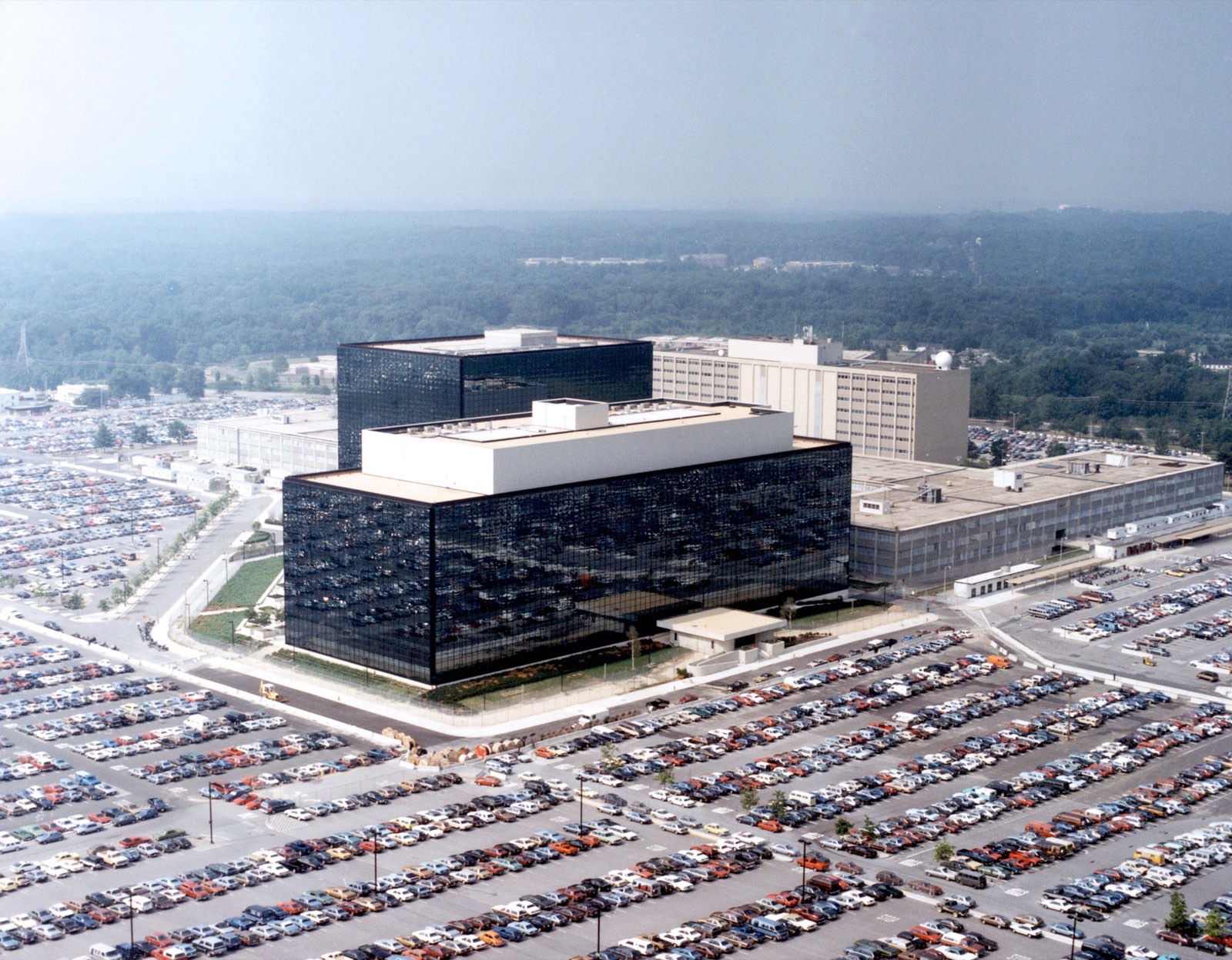 Aerial view of the National Security Agency's Fort Meade headquarters in Maryland.