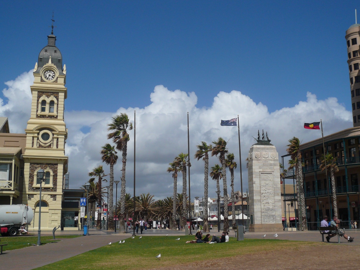 The beach at Glenelg near Somerton Park in Adelaide, South Australia, where the unidentified man's body was found.