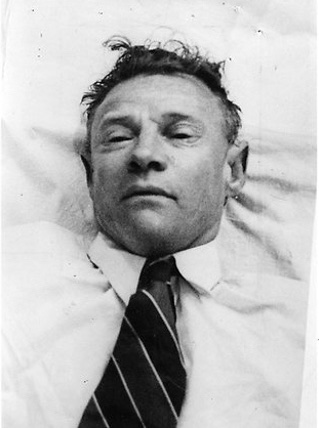 The identification photograph of the unidentified Somerton Man, taken after his death in 1948.