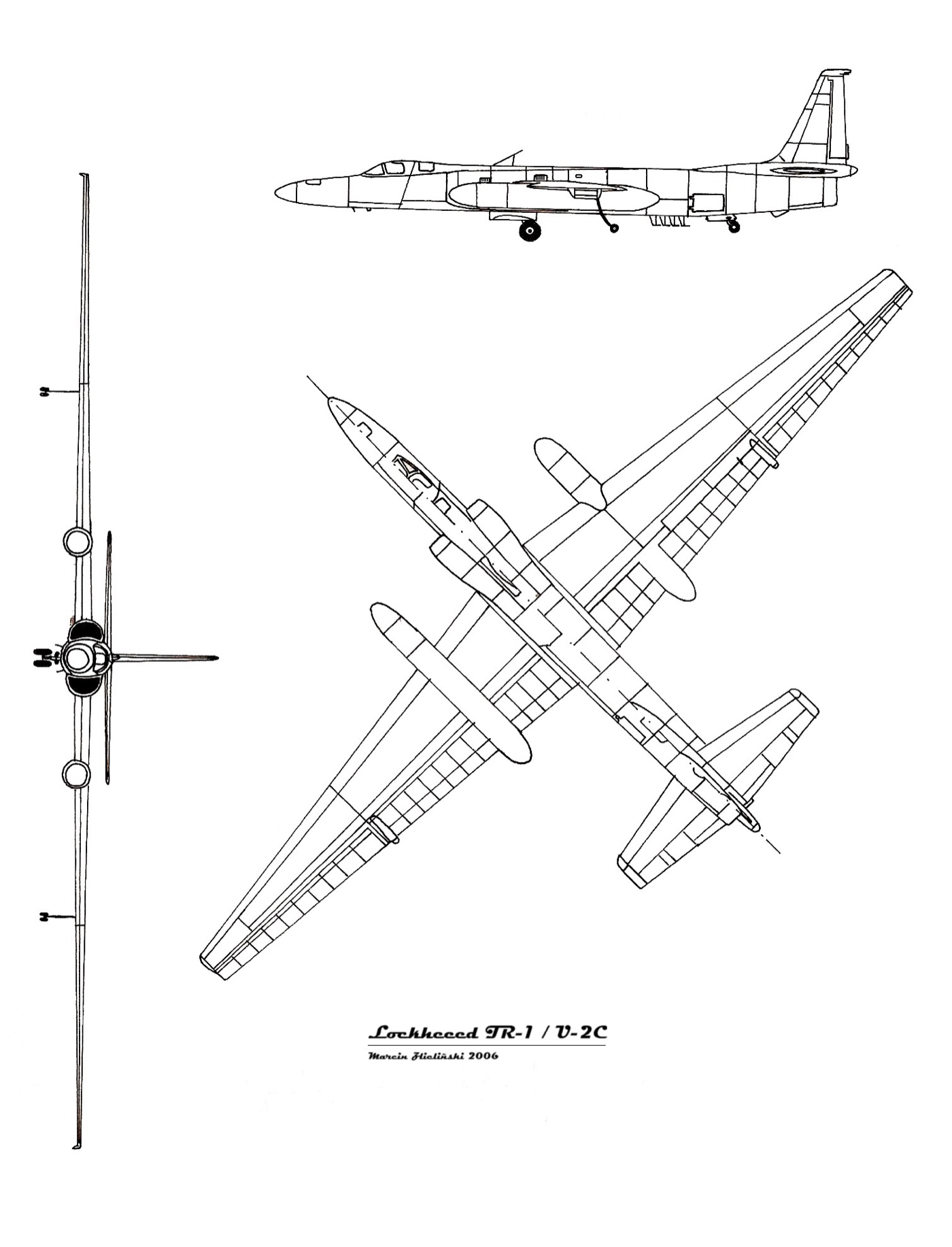 A Lockheed U-2 high-altitude reconnaissance aircraft in flight.