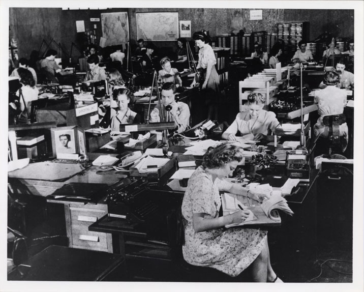 Arlington Hall in 1943, a large institutional building that served as the U.S. Army's codebreaking center.