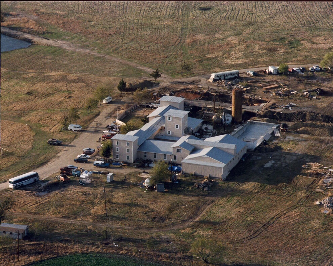 The Mount Carmel Center, the Branch Davidian compound near Waco, Texas, as it appeared before the 1993 assault.